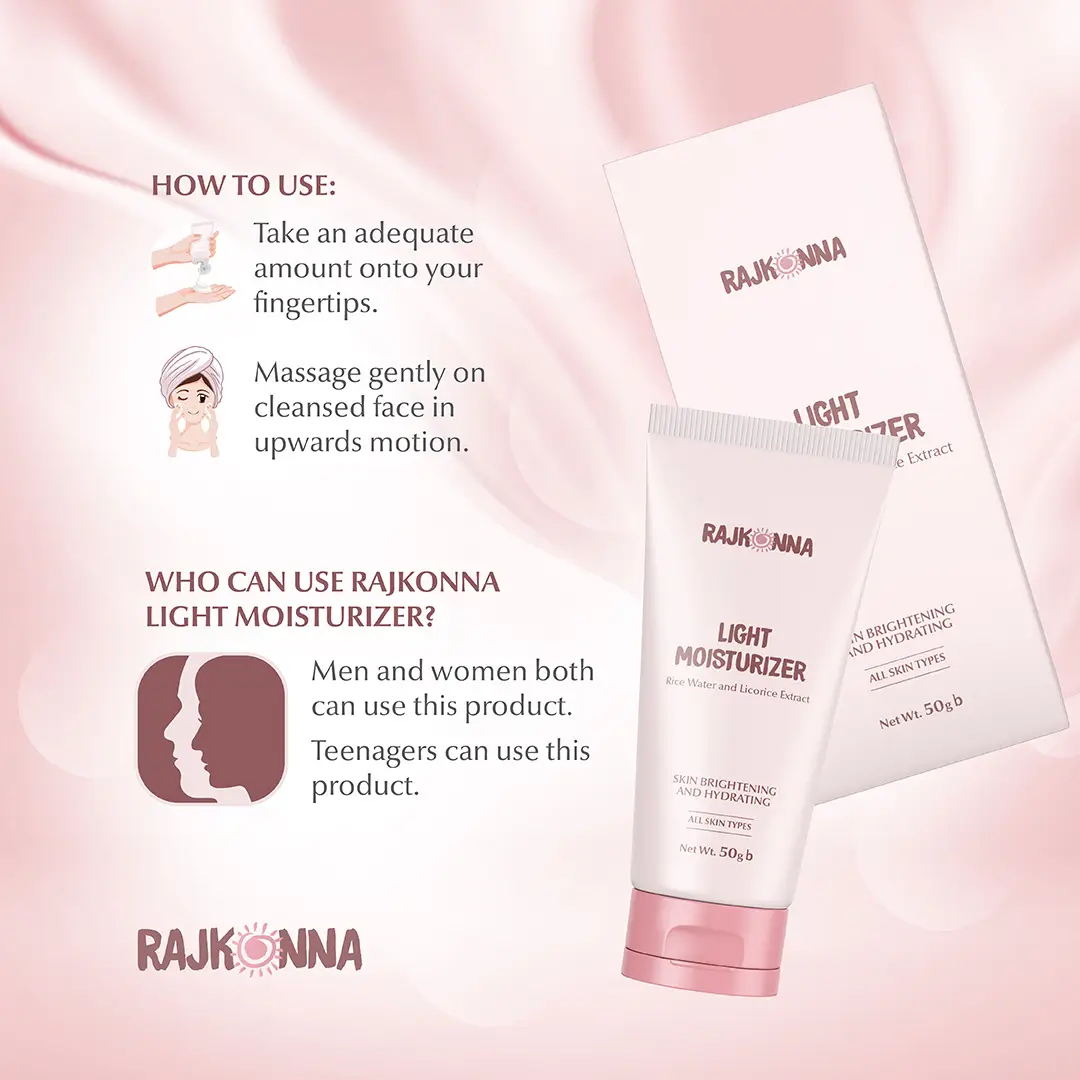 Rajkonna Light Moisturizer With Rice Water And Licorice Extract- 50gm