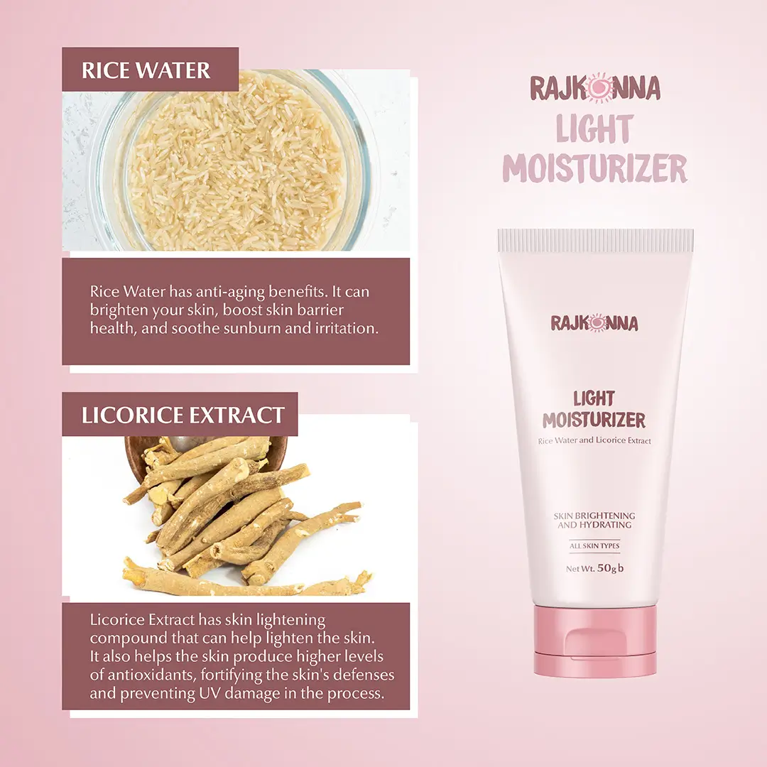 Rajkonna Light Moisturizer With Rice Water And Licorice Extract- 50gm