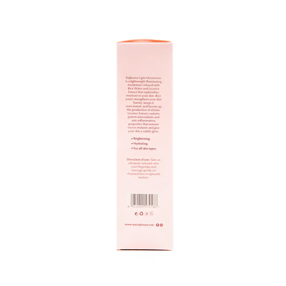 Rajkonna Light Moisturizer With Rice Water And Licorice Extract- 50gm