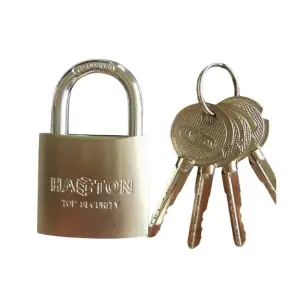 Padlock -Nickel Painted 3 Pcs Cross Keys