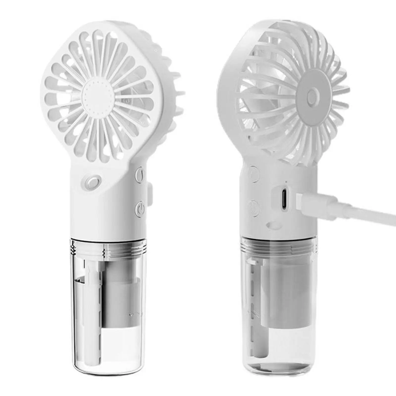 Portable Hand Held Water Spray USB Cooling Fan- Multicolor