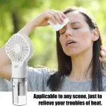 Portable Hand Held Water Spray USB Cooling Fan- Multicolor