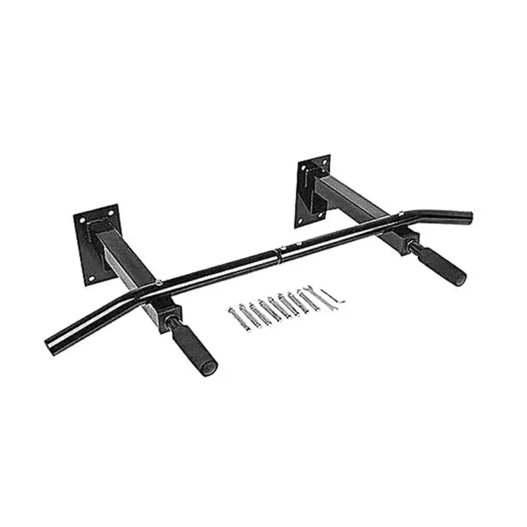 Wall Mounted Pull Up Chin Up Bar- Foam Grip (Black)