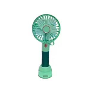 Portable Stylish Handle Rechargeable Fan- Multicolor