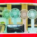Portable Hand held small fan with mobile Holder