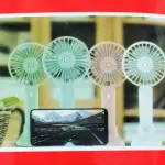 Portable Hand held small fan with mobile Holder