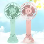 Portable Hand held small fan with mobile Holder