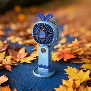 Portable handheld small fan with mobile holder- Multicolor