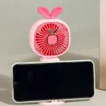 Portable handheld small fan with mobile holder- Multicolor