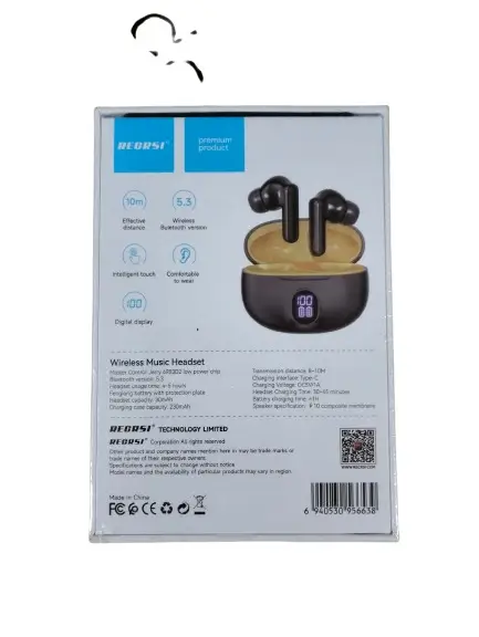 RECRSI Wireless headset Digital Display RE-S960- Multicolor