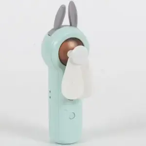 Portable Cartoon Hand Held Water Spray USB Cooling Fan- Multicolor