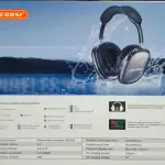 RECRSI Wireless Stereo Music Headphone RE-NY024 - Black