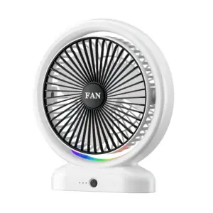 Portable Loop Desktop USB Port Fan- Multicolor