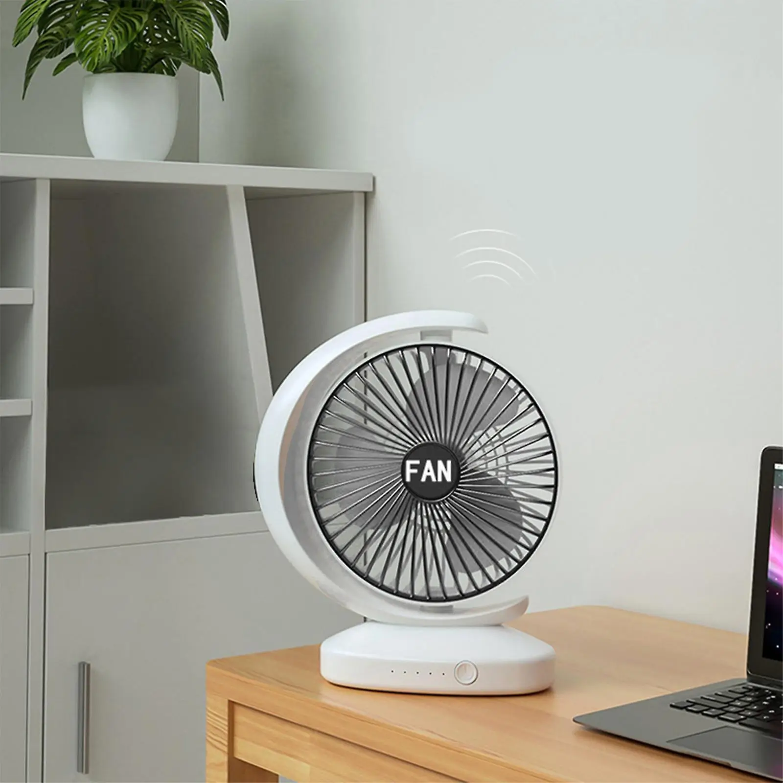 Portable Loop Desktop USB Port Fan- Multicolor