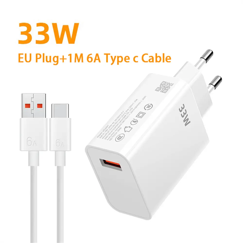 REGRSI Fast charger with Type C USB Cable 33W