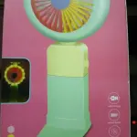 Mini fan and Cell Phone Holder with colorful light- Multicolor
