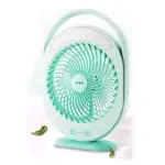 Desktop Fan With LED Light Portable Rechargeable- Multicolor