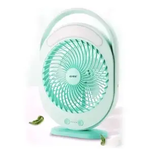 Desktop Fan With LED Light Portable Rechargeable- Multicolor