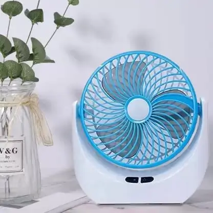 Portable USB Mini Fan With LED Light- MultiColor