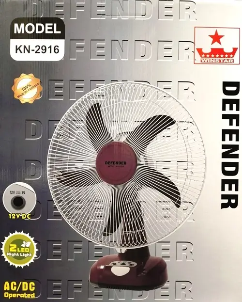 Defender Multi-Angle Rechargeable Fan 2916- MultiColor