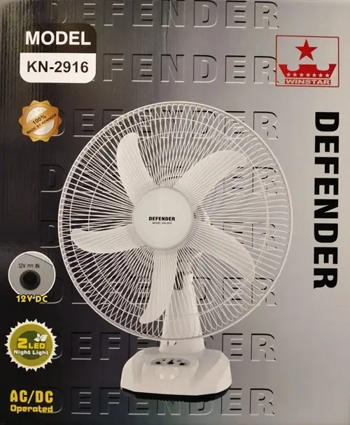 Defender Multi-Angle Rechargeable Fan 2916- MultiColor