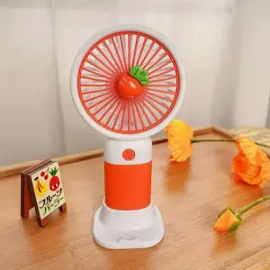 Mini Fan With Cell Phone Holder Handheld Portable- Multicolor