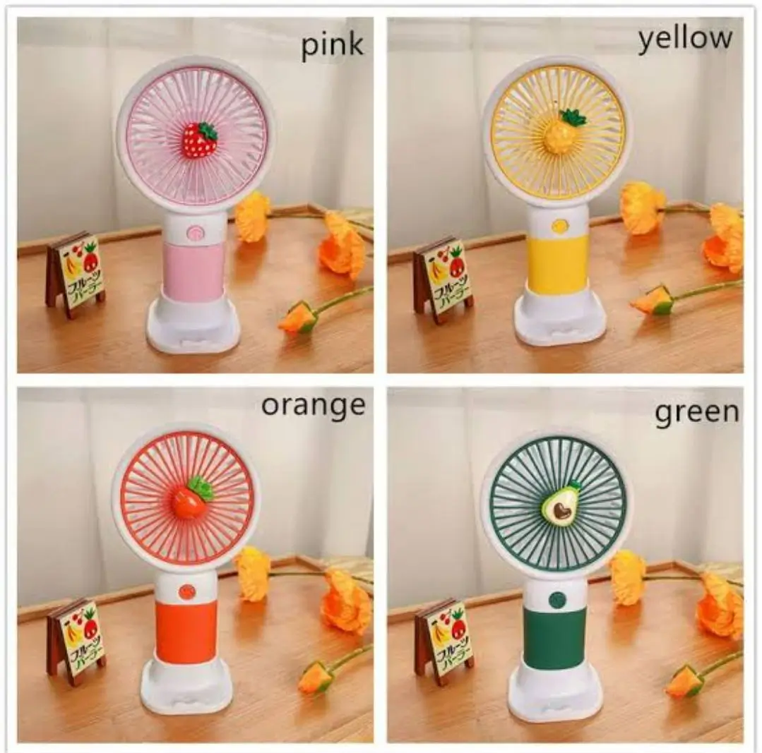 Mini Fan With Cell Phone Holder Handheld Portable- Multicolor