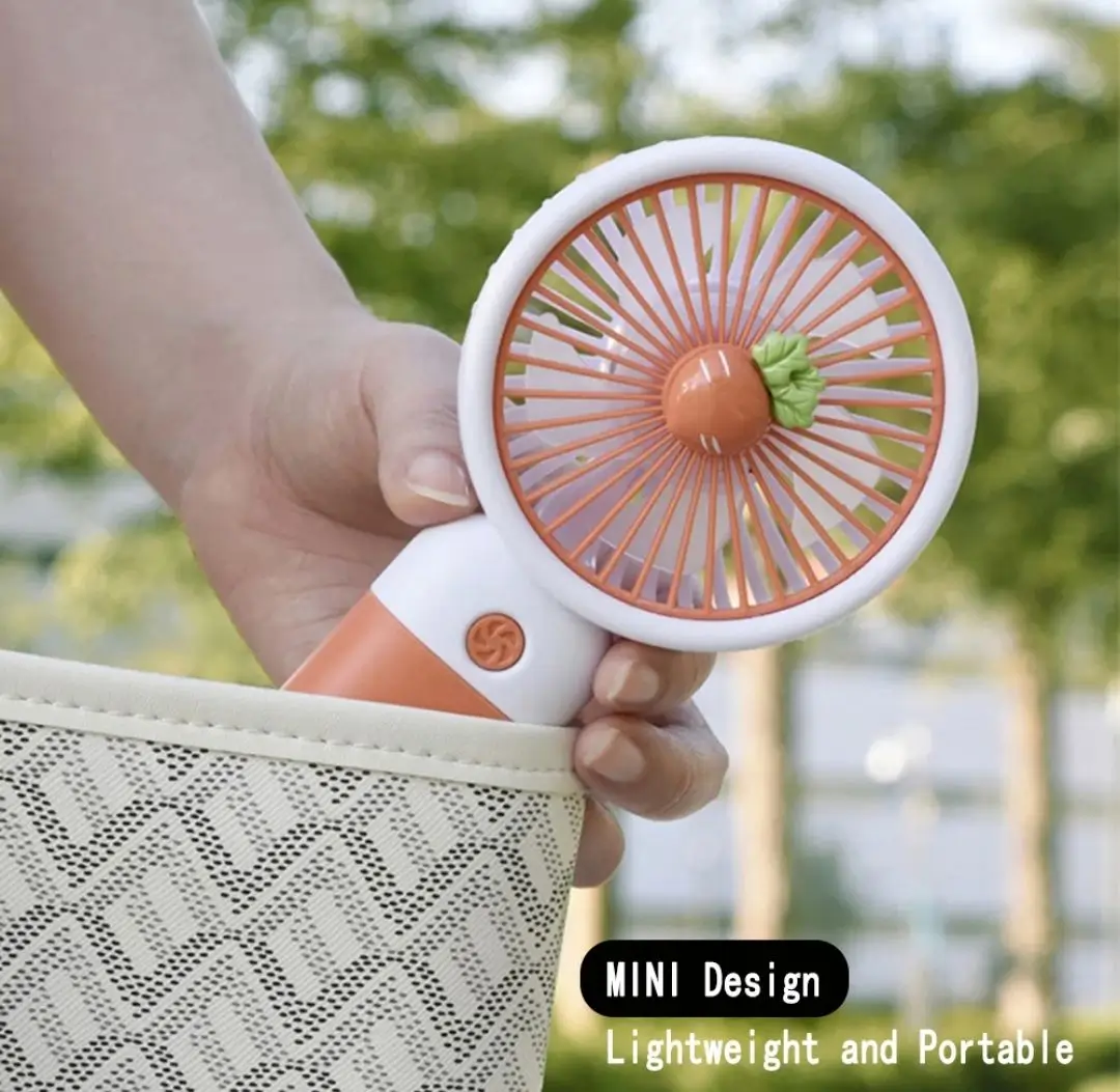 Mini Fan With Cell Phone Holder Handheld Portable- Multicolor