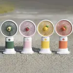 Mini Fan With Cell Phone Holder Handheld Portable- Multicolor