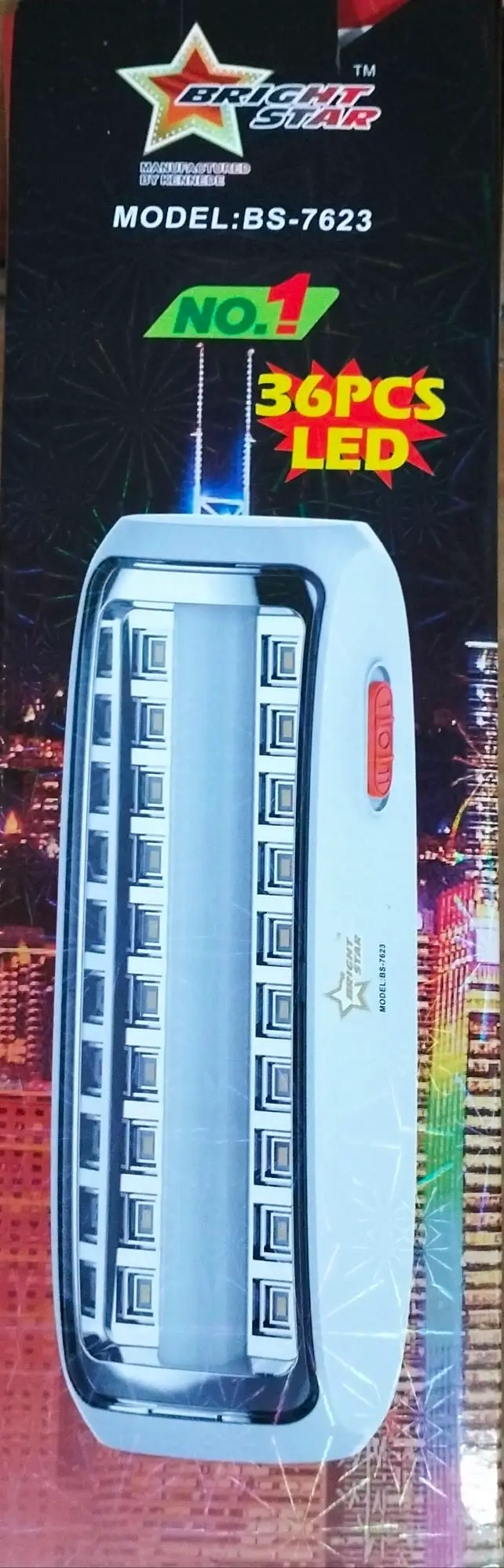 Rechargeable LED Table Lamp Light 36pcs- Multicolor