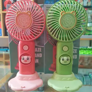 Summer heat Portable handheld mini fan with mobile holder- Multicolor