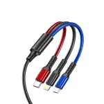 Fast Charging data cable- Metal Braid 3 in 1