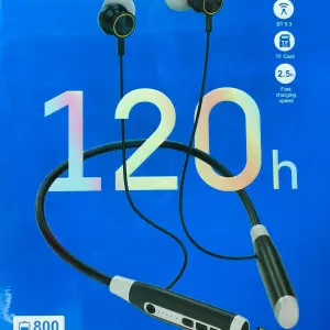 Earphone- Wireless Sports Neck Hanging Soft Material and long life Battery