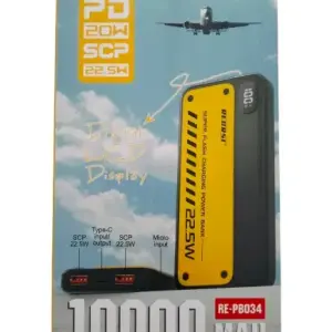 Power Bank 22.5W Super Flash Charging Digital LCD Display 10000mAh- Black