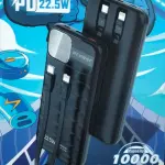 Intelligent Display of LED Power Bank 10000 mAh 22.5W- Black