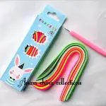 Small Quilling Paper and Tool Craft Kit Quilling Strips 5mm width, 9.5inch long, 10 colours, 15 trips of each colour