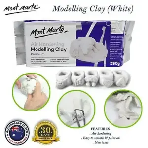 Mont Marte Air Hardening Modelling Clay Premium- White (250gm/500gm)