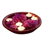 Chinese Classic Round Shape Decoration Floating Candle- 10pcs