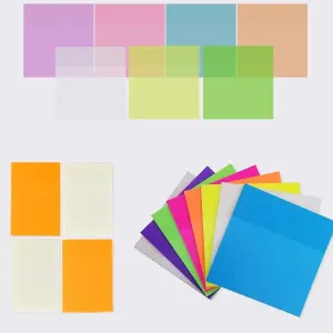 Transparent Sticky Note Pads 3x3 Waterproof Self-Adhesive (50 sheets per pad, Random 1model is Shipped)