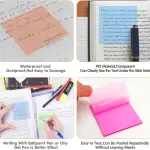 Transparent Sticky Note Pads 3x3 Waterproof Self-Adhesive (50 sheets per pad, Random 1model is Shipped)