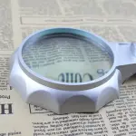 Hand-held Magnifiers with 6 LED Umbrella-type Magnifier Lens Illuminated Pocket Magnifier- 4X 75mm