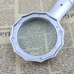 Hand-held Magnifiers with 6 LED Umbrella-type Magnifier Lens Illuminated Pocket Magnifier- 4X 75mm
