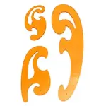 Curve Template Painting Drafting Drawing Stencil Sewing Craft Ruler- 3pcs