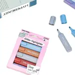 Shiny Glitter Highlighter Pastel Effect/ Metallic Effect- 6pc in 1set
