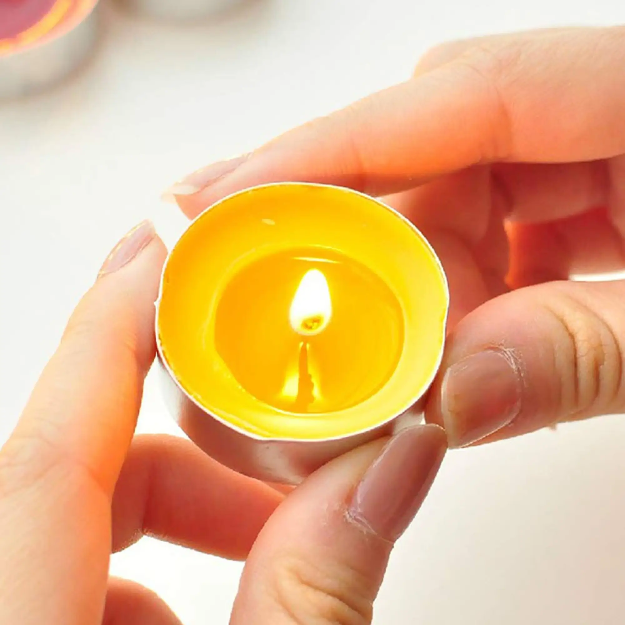 Multicolor Chinese Classic Round Shape Decoration Floating Candle- 10pcs