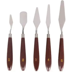 Painting Palette KnifeBrush Set Stainless Steel- 5pieces