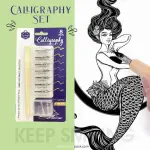 KeepSmiling Calligraphy Dip Pen Set With Wooden Holder (7 Nib )