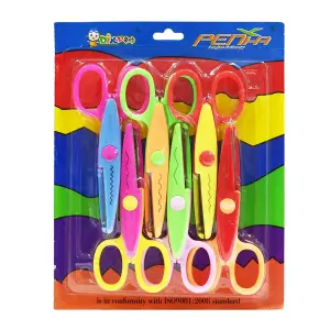 Zig Zag paper Scissor Art and Craft (set of 6)