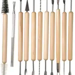 Clay Ceramic & Sculpture/ Clay Tool/ Pottery Tools Set Wood Handle & Steel Finish Art & Craft- 11piece