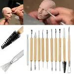 Clay Ceramic & Sculpture/ Clay Tool/ Pottery Tools Set Wood Handle & Steel Finish Art & Craft- 11piece